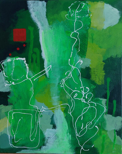 Abstract #1 The red soul ! von Mieke Van Cauter, Malerei kaufen auf Singulart