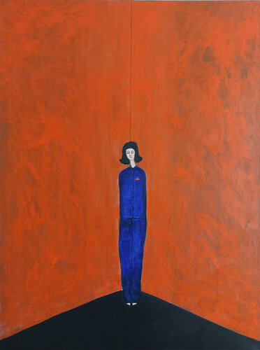 Lady in the corner von Mieke Van Cauter, Malerei kaufen auf Singulart