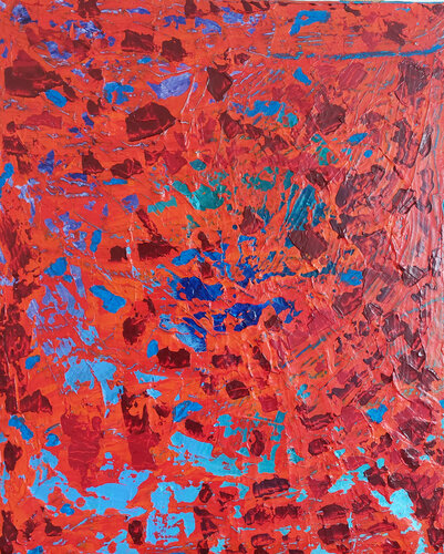 Abstract #3 Fragments of passion von Mieke Van Cauter, Malerei kaufen auf Singulart