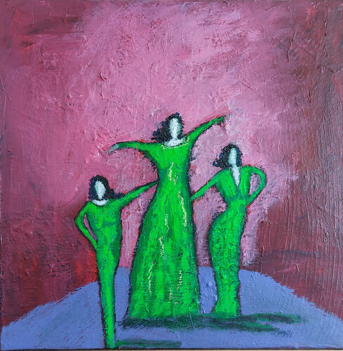 The show must go on van Mieke Van Cauter, Schilderij te koop op Singulart