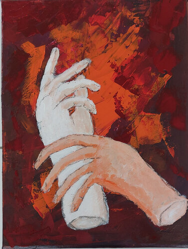 My hands von Mieke Van Cauter, Malerei kaufen auf Singulart