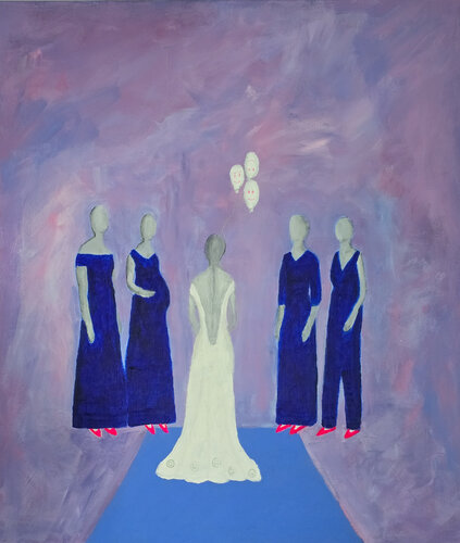 Sisterhood with a Touch of Glitter and Neon di Mieke Van Cauter, Pittura in vendita su Singulart