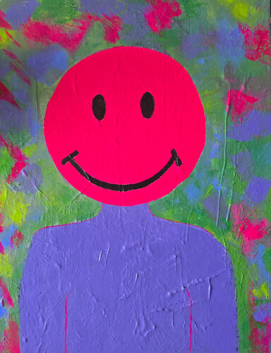 Soft Rebellion — Smile, You’re in Trouble von Mieke Van Cauter, Malerei kaufen auf Singulart