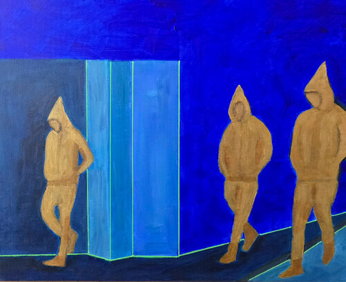 A walk, a talk and thoughts par Mieke Van Cauter, Peinture en vente sur Singulart