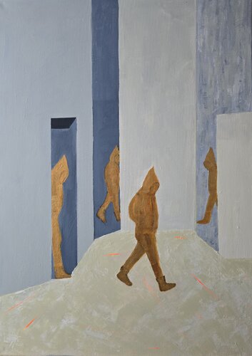 “In Motion, Not in Encounter” di Mieke Van Cauter, Pittura in vendita su Singulart