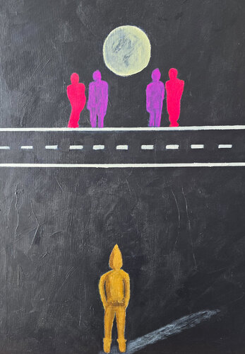 A distance of 400,000 km de Mieke Van Cauter, Pintura a la venta en Singulart