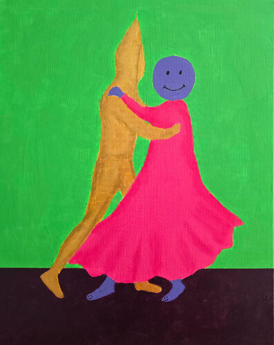 The Golden Dance van Mieke Van Cauter, Schilderij te koop op Singulart