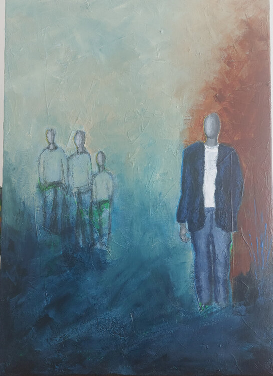 Man in blue Mieke Van Cauter