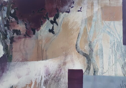 "birds" von Monika Stoffel, Malerei kaufen auf Singulart