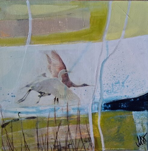 Flamingos 1 von Monika Stoffel, Malerei kaufen auf Singulart