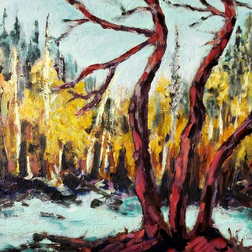Pine River von Birgit Huttemann-Holz, Malerei kaufen auf Singulart