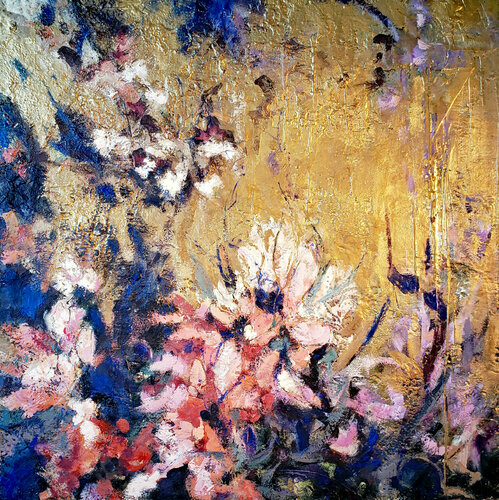 Golden lock von Birgit Huttemann-Holz, Malerei kaufen auf Singulart