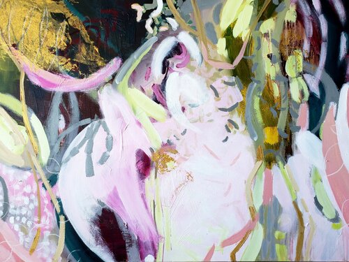 Praying Mantris van Birgit Huttemann-Holz, Schilderij te koop op Singulart