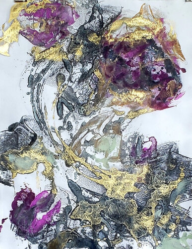 Fleur V van Birgit Huttemann-Holz, Werk op papier te koop op Singulart
