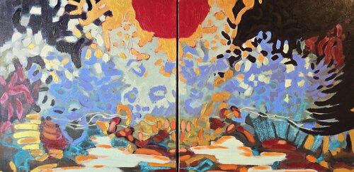 Landscape's Gold von Birgit Huttemann-Holz, Malerei kaufen auf Singulart