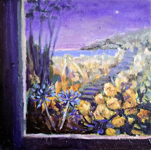 Abendblau/ Evening Blue von Birgit Huttemann-Holz, Malerei kaufen auf Singulart