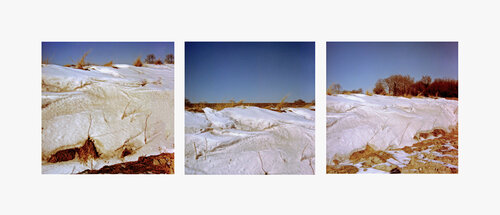 Tripdytch of snow, grass and sky John Brooks