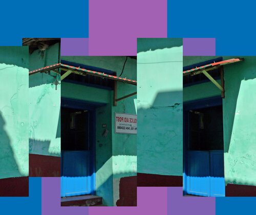 Advantage of a police post in India par John Brooks, Photographie en vente sur Singulart