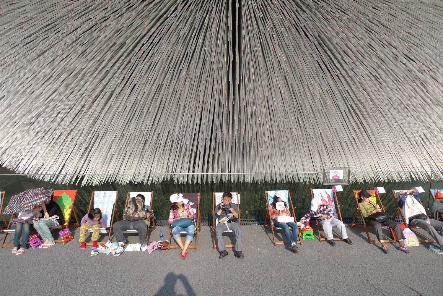 Deckchairs, British Pavilion, Expo, Shanghai, China John Brooks
