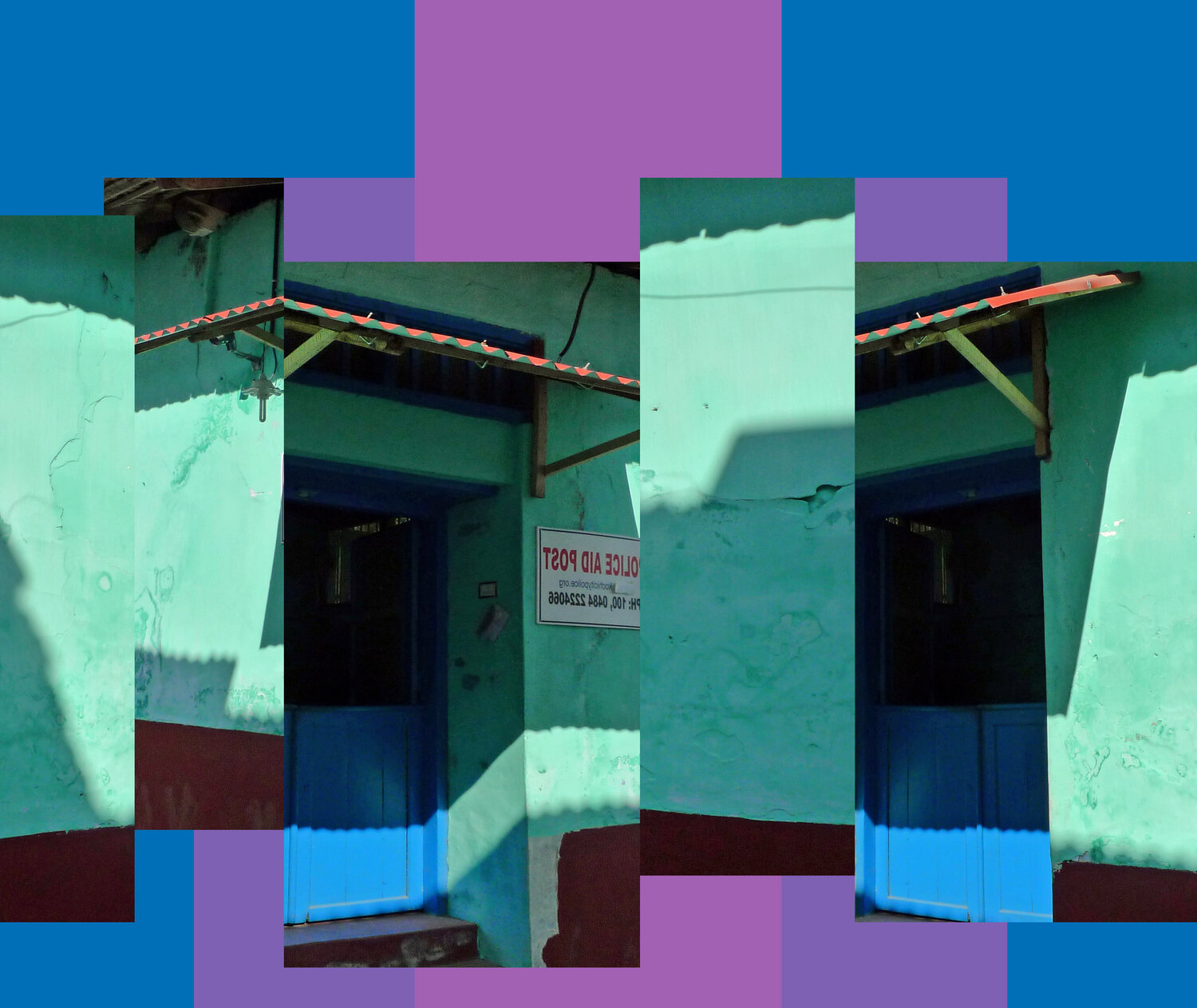 Advantage of a police post in India John Brooks Fotografia in vendita