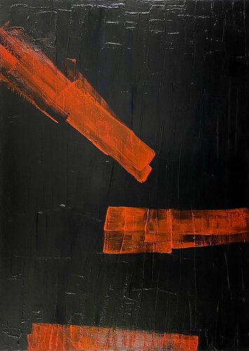 Black and Red no. 2240 by Klara Gunnlaugsdottir, Painting for Sale on Singulart