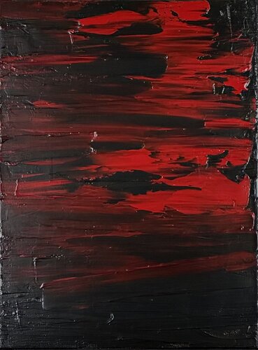 Red and Black no. 2313 di Klara Gunnlaugsdottir, Pittura in vendita su Singulart
