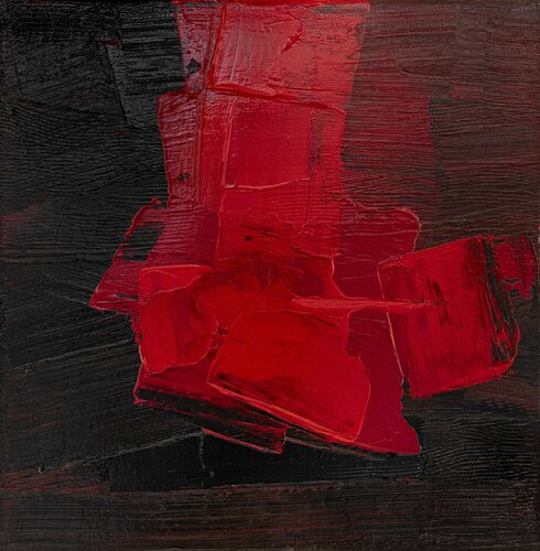 Red in Black no. 2318 by Klara Gunnlaugsdottir, Painting for Sale on Singulart
