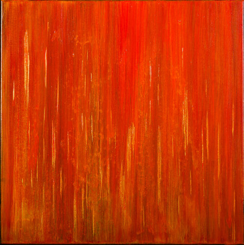 Golden Flames by Klara Gunnlaugsdottir, Painting for Sale on Singulart