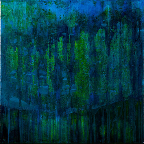 From Blue To Green #1958 by Klara Gunnlaugsdottir, Painting for Sale on Singulart