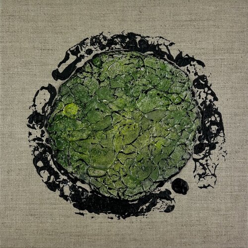 Round Mossy Art no. 2530 by Klara Gunnlaugsdottir, Painting for Sale on Singulart