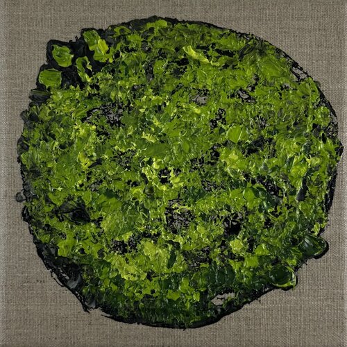 Round Mossy Art no. 2535 by Klara Gunnlaugsdottir, Painting for Sale on Singulart