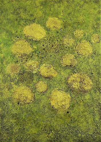 Green Moss Art no. 2538 by Klara Gunnlaugsdottir, Painting for Sale on Singulart