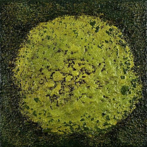 Round Mossy Art no. 2532 di Klara Gunnlaugsdottir, Pittura in vendita su Singulart