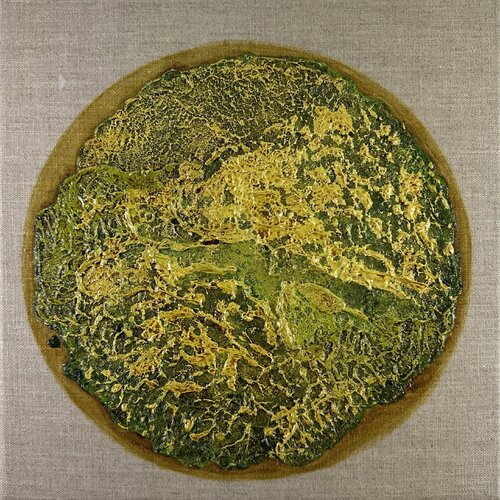 Round Mossy Art no. 2541 by Klara Gunnlaugsdottir, Painting for Sale on Singulart