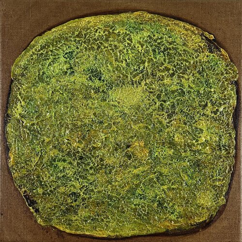 Round Mossy Art no. 2539 di Klara Gunnlaugsdottir, Pittura in vendita su Singulart