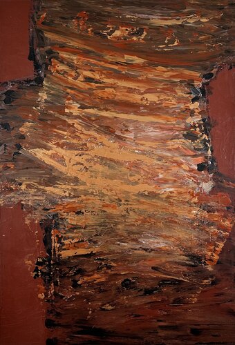 Fiery Strata no. 2401 par Klara Gunnlaugsdottir, Peinture en vente sur Singulart