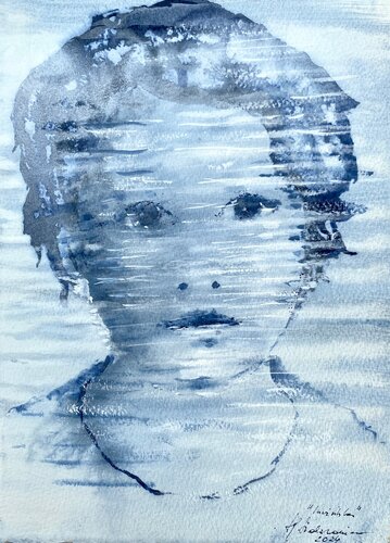PORTRAIT D'EAU , 2024 by Hanna Sidorowicz, Work on Paper for Sale on Singulart