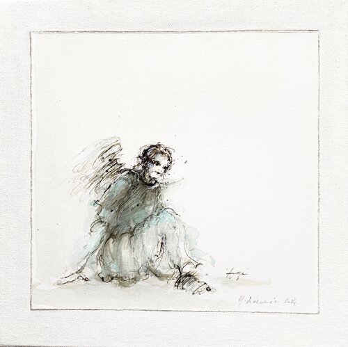 ANGE BLEU, 2024 van Hanna Sidorowicz, Schilderij te koop op Singulart