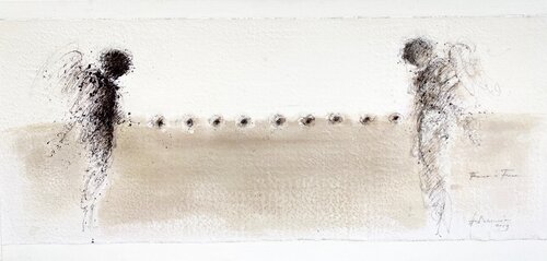 FACE A FACE , 2019 de Hanna Sidorowicz, Pintura a la venta en Singulart