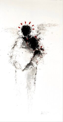 "BLACK ANGEL 2023 " van Hanna Sidorowicz, Schilderij te koop op Singulart