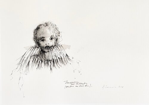 " Porteur de rêve " de Hanna Sidorowicz, Dibujo a la venta en Singulart