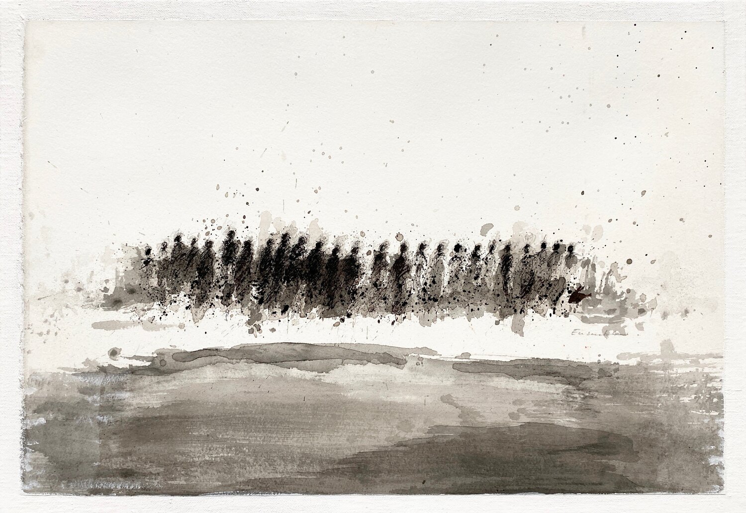 LES MIGRANTS, 2026 Hanna Sidorowicz Dipinto originale in vendita
