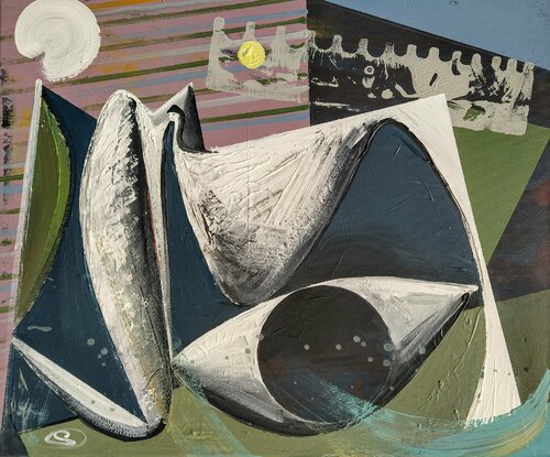 The Secret Of The Castle Moat van Oliver Szax, Schilderij te koop op Singulart