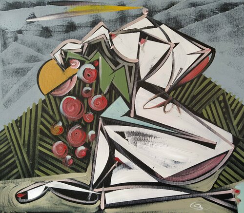Harvest on the Black Hill van Oliver Szax, Schilderij te koop op Singulart