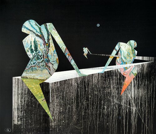 The Wall of Memories van Oliver Szax, Schilderij te koop op Singulart