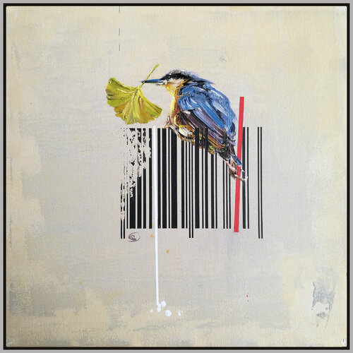 The Eurasian Nuthatch van Oliver Szax, Schilderij te koop op Singulart