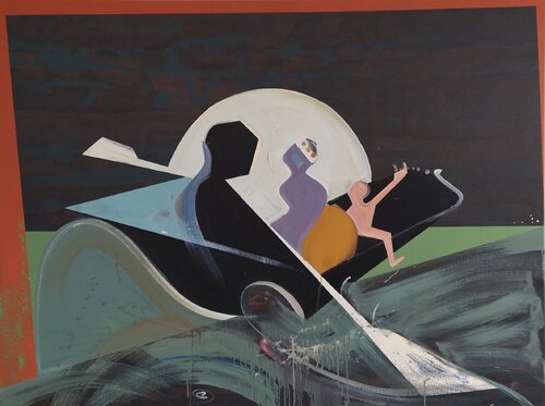 In The Boat van Oliver Szax, Schilderij te koop op Singulart