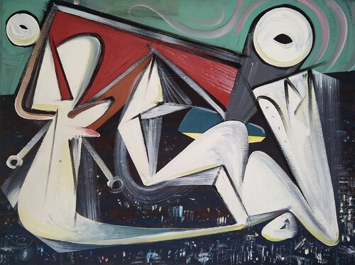 Conversation of Gods van Oliver Szax, Schilderij te koop op Singulart