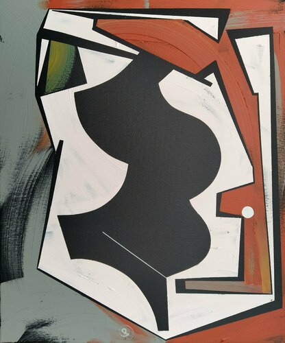 Stretching Woman Figure van Oliver Szax, Schilderij te koop op Singulart