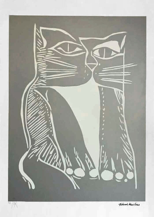 Gato Xilo Prata Aldemir Martins